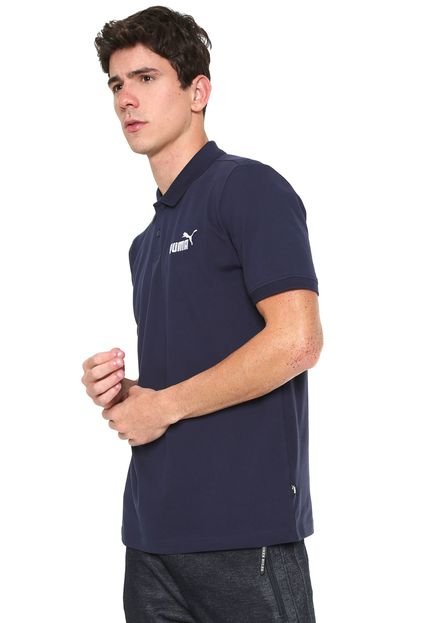 Camisa Polo Puma Regular Fit Essentials  Azul-Marinho - Marca Puma