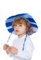 Chapéu Infantil de proteção solar FPU 50  Ecoeplay Listrado Azul - Marca Ecoeplay