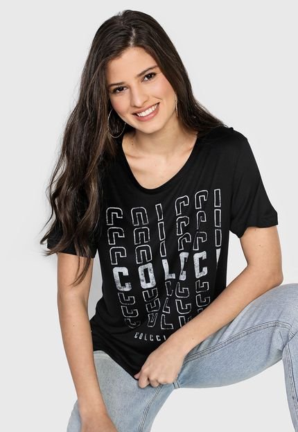 Camiseta Colcci Logo Preta - Marca Colcci