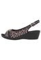 Peep Toe AZALEIA Anabela Preta - Marca AZALEIA