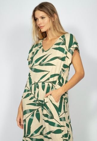 Vestido Nheengatu Malha Amazonia Vital Bambu Verde