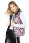 Colete Puffer Facinelli by MOONCITY Floral Roxo/Bege - Marca Facinelli