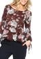 Blusa Aishty Floral Marrom - Marca Aishty