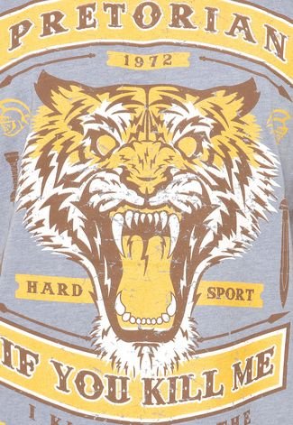 Camiseta Manga Curta Pretorian Performance Tiger Cinza