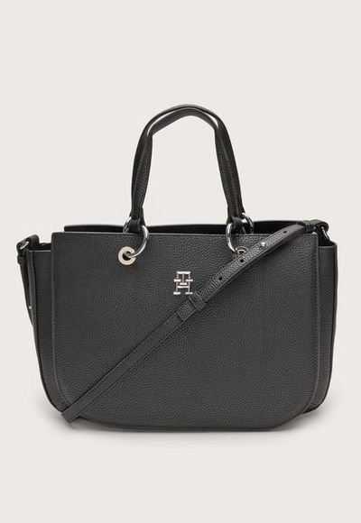 Cartera Emblem Satchel Negro Tommy Hilfiger Compra Ahora