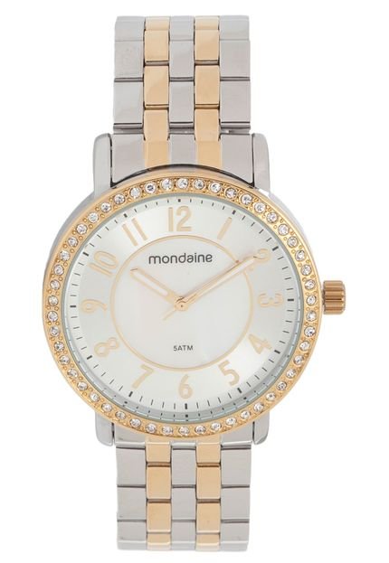 Relógio Mondaine 94802LPMVDE5 Prata/Dourado - Marca Mondaine