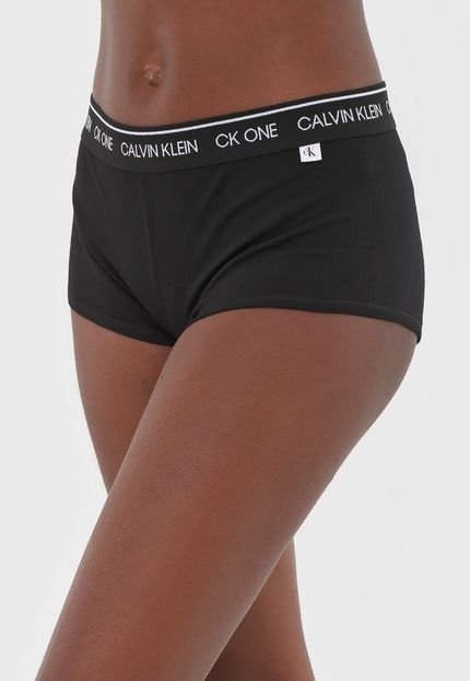 Calcinha Calvin Klein Underwear Caleçon Boyshort One Basic Preta - Marca Calvin Klein Underwear