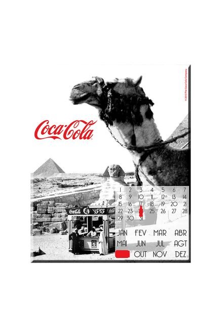 Calendário Coca Cola Home Collection MDF Magnético Lanscape Egito Preto/Branco - Marca Coca Cola Home Collection