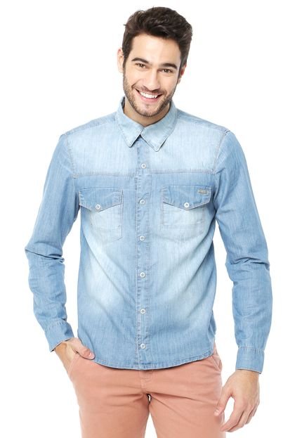 Camisa Jeans Osmoze Pocket Azul - Marca Osmoze