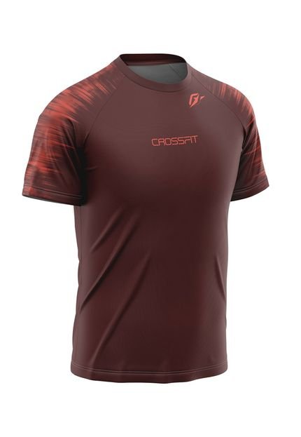 Camiseta Raglan Unissex CrossFit Tecnodots Vinho - Marca Over Fame