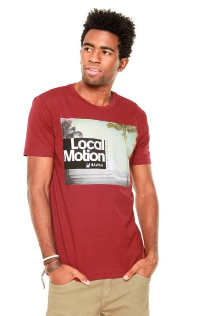 Camiseta Local Motion Half N Half Vinho - Marca Local Motion