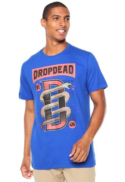 Camiseta Drop Dead Snake Azul - Marca Drop Dead