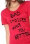 Camiseta Colcci Bad Choices Rosa - Marca Colcci