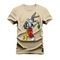 Camiseta Plus Size Premium Estampada Algodão Coelho Cenoura - Bege - Marca Nexstar