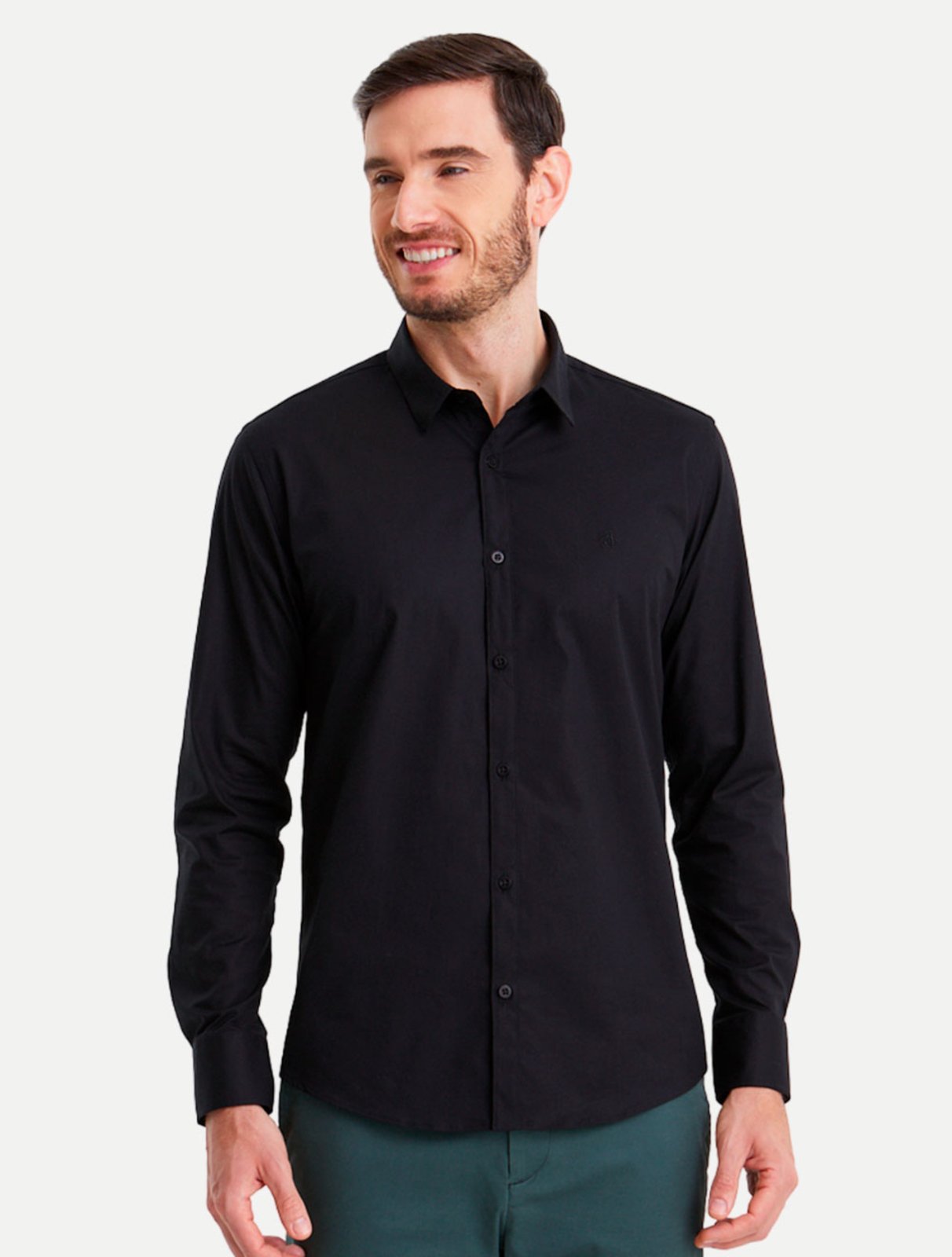 Camisa Original Penguin Social ML Slim BPWF0024 Preta - Marca Penguin