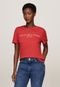 Camiseta Tommy Hilfiger Regular Logo Vermelha - Marca Tommy Hilfiger