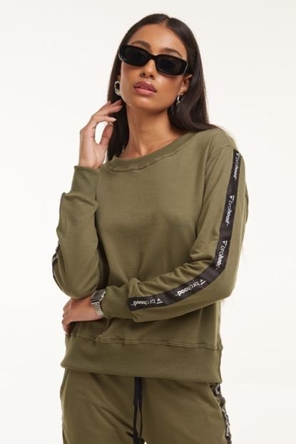 Blusa Moletom Feminina Brohood Verde Militar - Marca Brohood