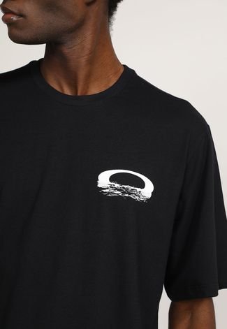 Camiseta Oakley Ocean Waves Graphic Branca