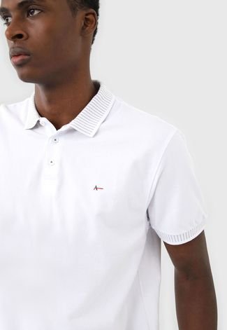 Camisa Polo Aramis Reta Logo Branca
