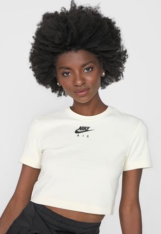 Camiseta Cropped Nike Sportswear Nsw Air Ss Cr Off-White - Compre