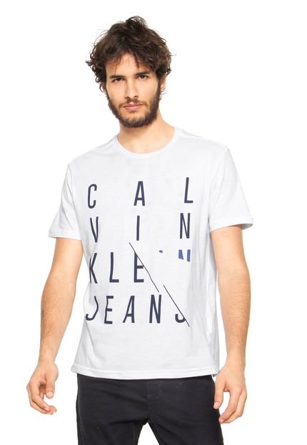 Camiseta Calvin Klein Jeans Estampada Branco - Marca Calvin Klein Jeans