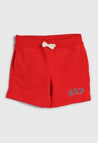 Short GAP Infantil Logo Vermelho Compre Agora Dafiti Brasil