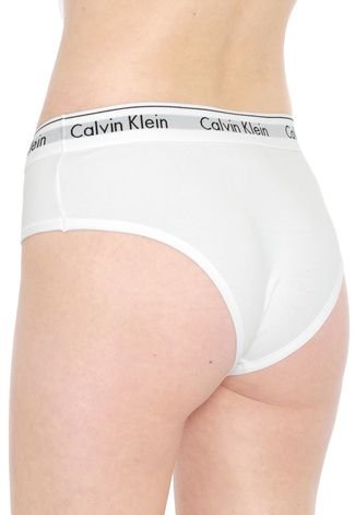 Calcinha Calvin Klein Underwear Biquíni Logo Branca