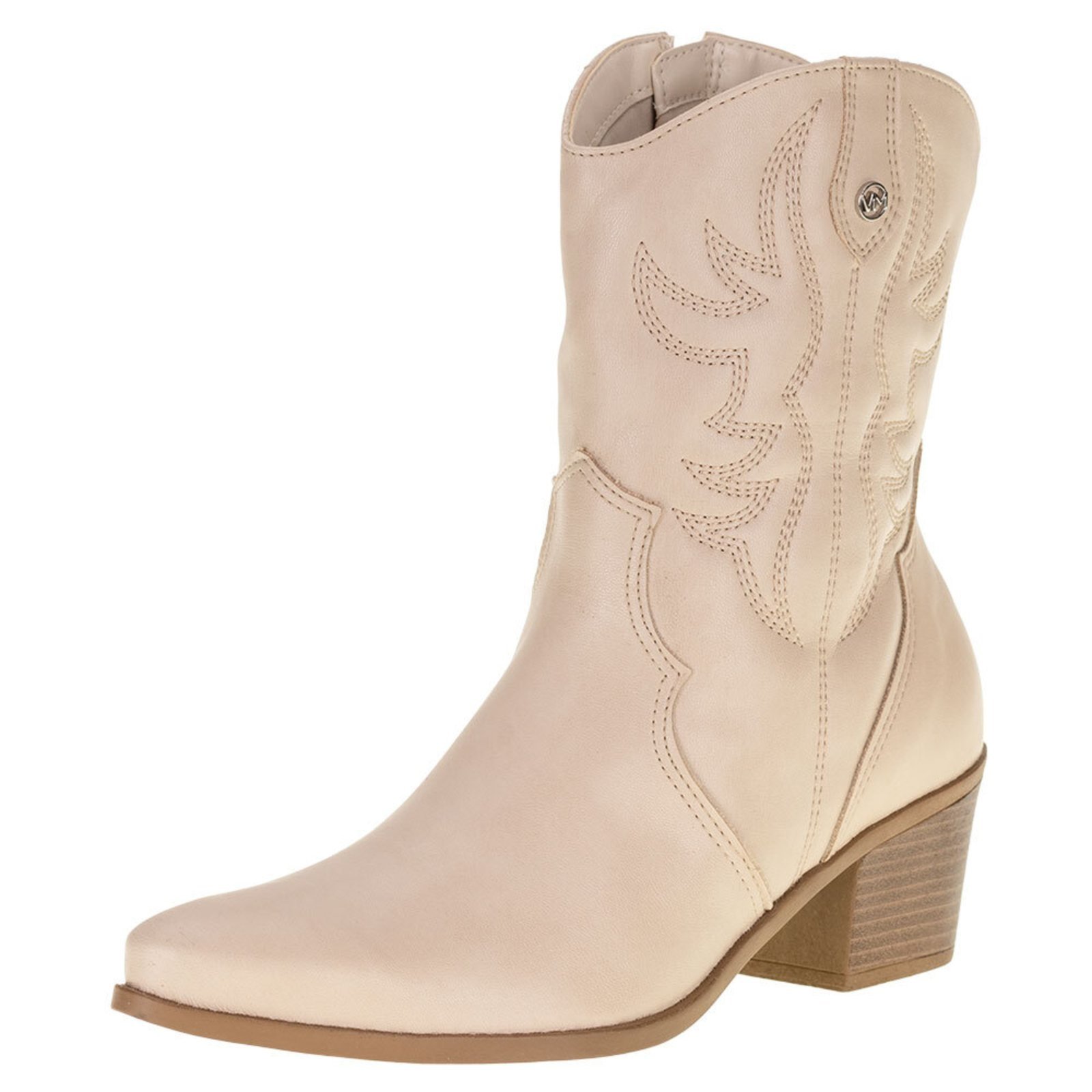 Bota Feminina Country Cano Baixo Via Marte - 231105  5831105 Bege - Marca Via Marte