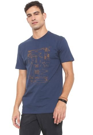 Camiseta Rusty Supply  Azul-marinho