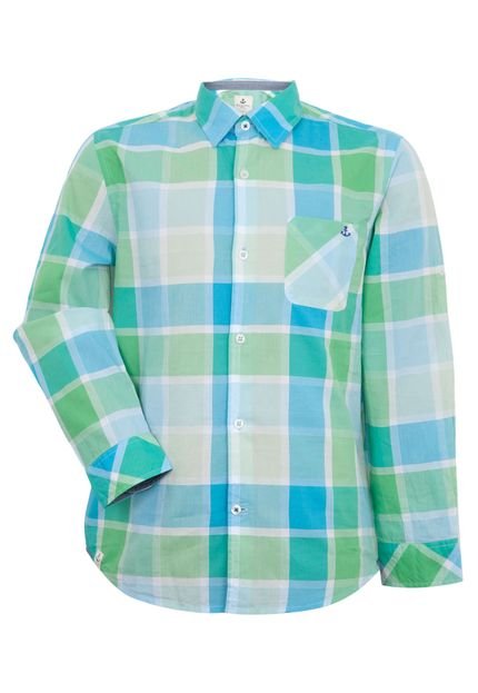 Camisa Richards Kids Xadrez Verde - Marca Richards