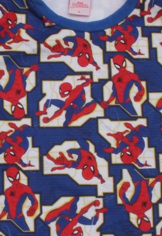 Pijama Spider Man Menino Estampa Azul
