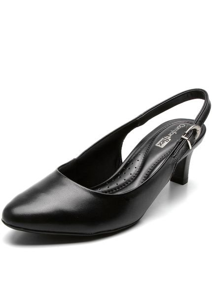 Scarpin Comfortflex Textura Preto - Marca Comfortflex