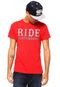Camiseta Manga Curta Ride Skateboard Soxer Vermelha - Marca Ride Skateboard