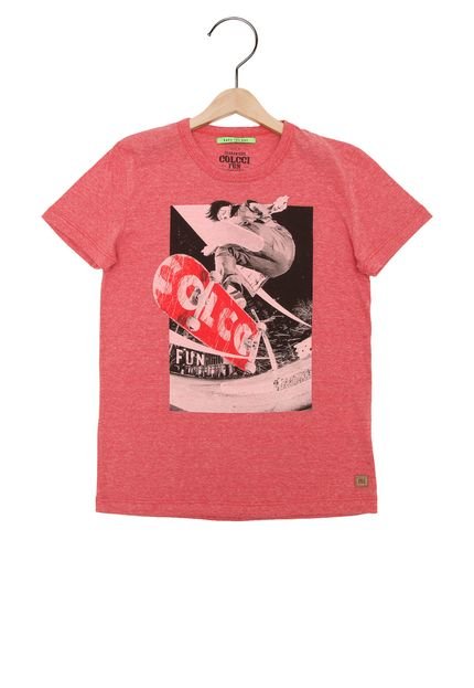Camiseta Colcci Fun Skate Coral - Marca Colcci Fun