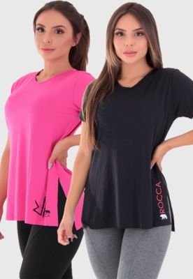 Kit 2 Camisetas Regatas Femininas Academia Fitness Rocca - Rocca