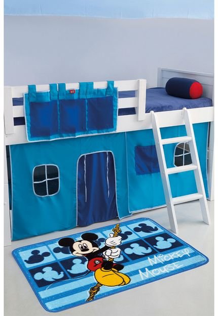 Tapete Jolitex Disney Mickey Azul - Marca Jolitex