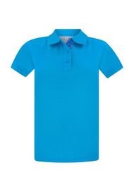 Camiseta Tipo Polo Para Mujer Azul Turquesa Hamer Fondo Entero