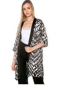Kimono Seda Negro-Gris 137334 Charby