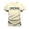 Camiseta Plus Size Algodão Premium Estampada Chicago USA - Pérola - Marca Nexstar