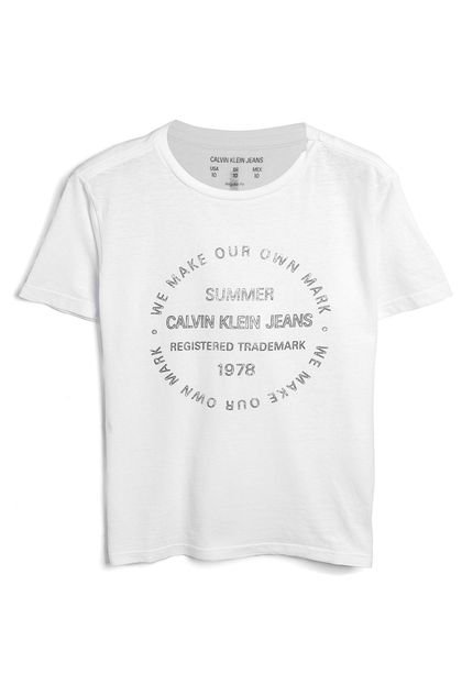 Camiseta Calvin Klein Kids Menino Escrita Branca - Marca Calvin Klein Kids