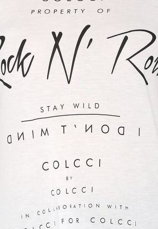 Camiseta Colcci Rock N' Roll Branca