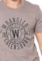 Camiseta Wrangler Lettering Cinza - Marca Wrangler