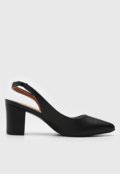 Scarpin Slingback Vizzano Liso Preto - Marca Vizzano