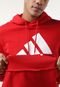 Blusa de Moletom Fechada adidas Sportswear Capuz Essentials Big Logo Vermelha - Marca adidas Sportswear