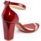Sandália Aberta Salto Alto Em Napa Verniz Vermelho E Transparência - Marca Carolla Shoes