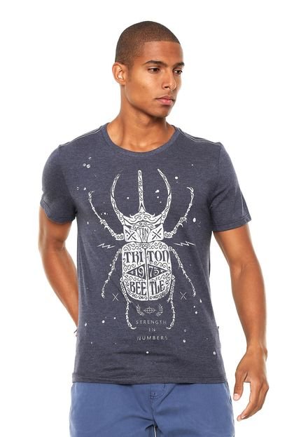 Camiseta Triton Estampada Azul - Marca Triton