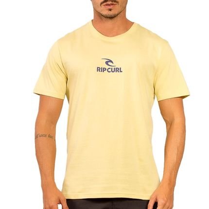 Camiseta Rip Curl Icon WT24 Masculina Vintage Yellow - Marca Rip Curl
