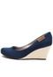 Scarpin Moleca Liso Azul - Marca Moleca