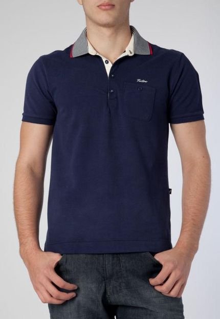 Camiseta Polo Triton Pocket Azul - Marca Triton