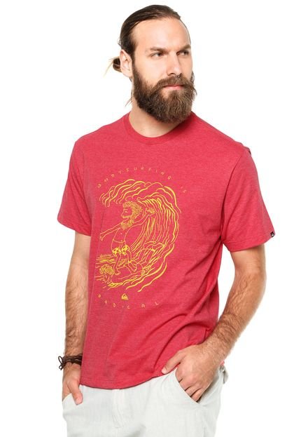 Camiseta Manga Curta Quiksilver Slim Radical Surfing Vermelha - Marca Quiksilver